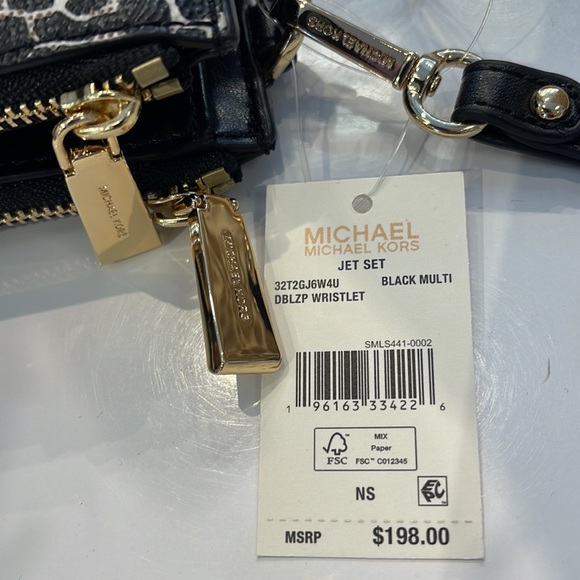 MICHAEL KORS LARGE DOUBLE ZIP WRISTLET WALLET PHONE CASE CLUTCH
Black Multi - Picture 8 of 16